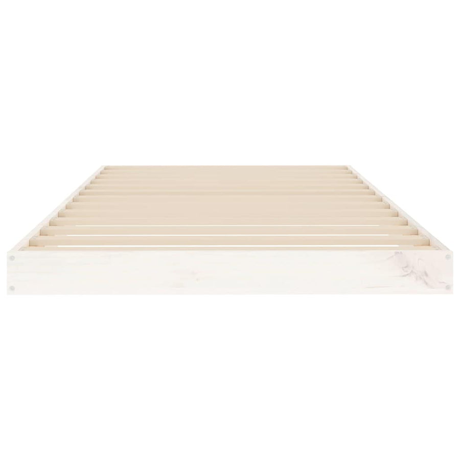 Bed Frame without Mattress White 90x190 cm Single