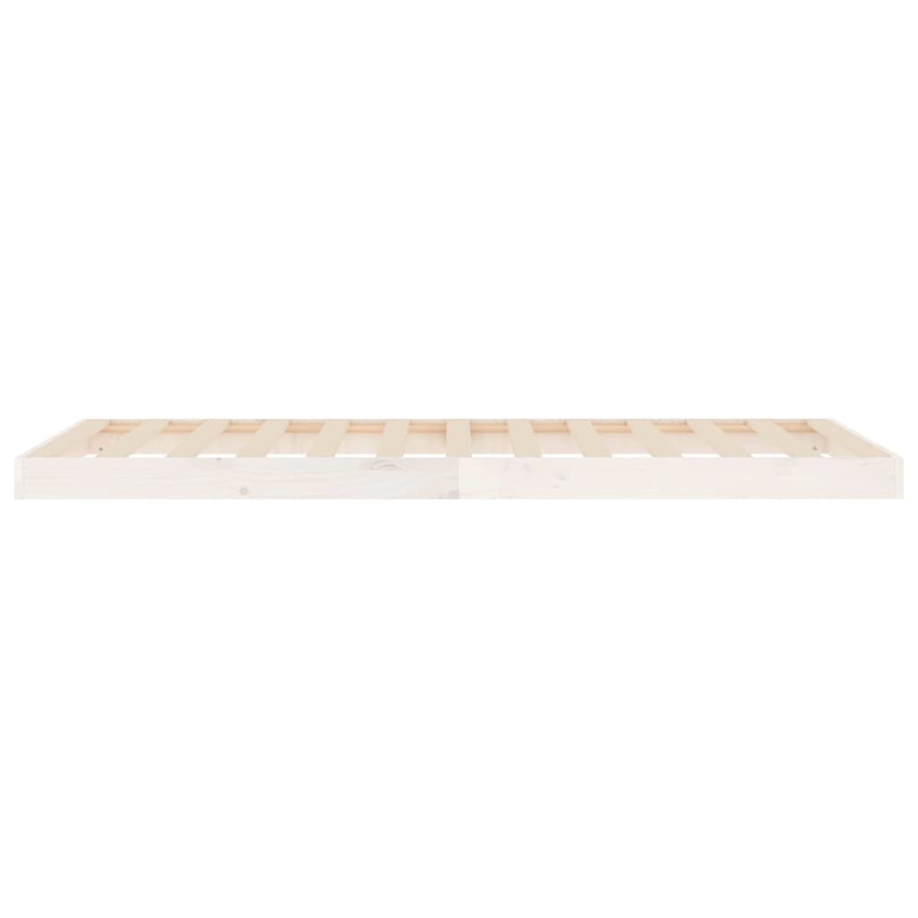Bed Frame without Mattress White 90x190 cm Solid Wood Pine