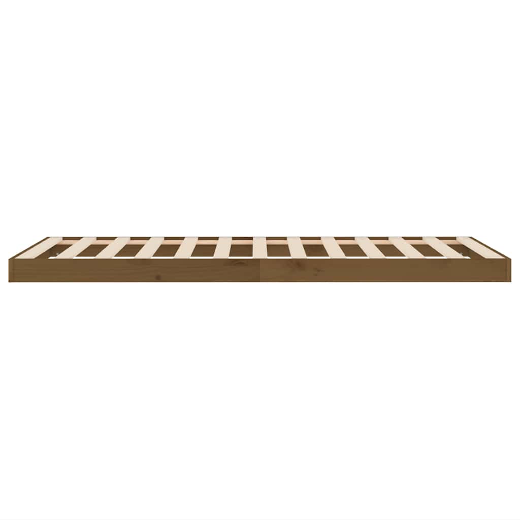 Bed Frame without Mattress Honey Brown 90x190 cm Solid Wood Pine