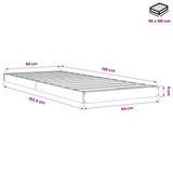 Bed Frame without Mattress Honey Brown 90x190 cm Solid Wood Pine