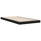 Bed Frame without Mattress Black 90x190 cm Solid Wood Pine