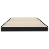 Bed Frame without Mattress Black 90x190 cm Solid Wood Pine