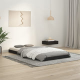 Bed Frame without Mattress Black 90x190 cm Solid Wood Pine