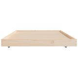 Bed Frame without Mattress 90x190 cm Solid Wood Pine - Rear View