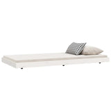 Bed Frame without Mattress White 90x190 cm Solid Wood Pine - Side View
