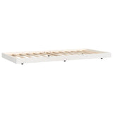 Bed Frame without Mattress White 90x190 cm Solid Wood Pine - Top-Down View