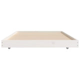 Bed Frame without Mattress White 90x190 cm Solid Wood Pine - Rear View