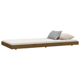 Bed Frame without Mattress Honey Brown 90x190 cm Solid Wood Pine - Side View