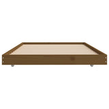 Bed Frame without Mattress Honey Brown 90x190 cm Solid Wood Pine - Rear View