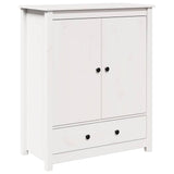 Highboard White 83x41.5x100 cm Solid Wood Pine - Front View