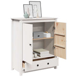 Highboard White 83x41.5x100 cm Solid Wood Pine - Top-Down View