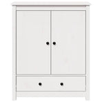 Highboard White 83x41.5x100 cm Solid Wood Pine