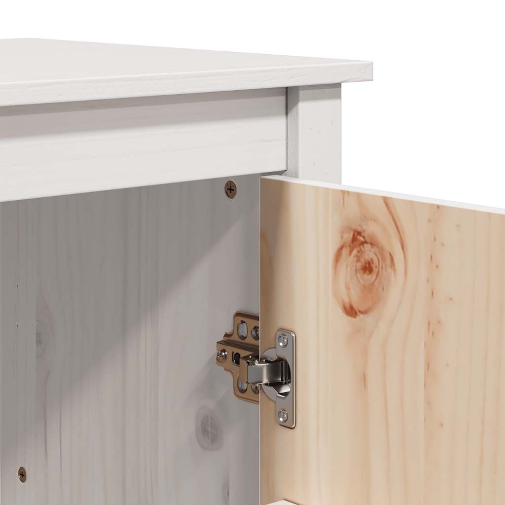 Highboard White 83x41.5x100 cm Solid Wood Pine