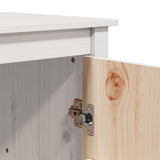 Highboard White 83x41.5x100 cm Solid Wood Pine - Extra Image