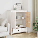 Highboard White 83x41.5x100 cm Solid Wood Pine