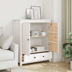 Highboard White 83x41.5x100 cm Solid Wood Pine