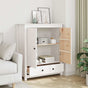 Highboard White 83x41.5x100 cm Solid Wood Pine