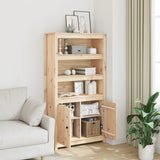 Highboard 80x35x154 cm Solid Wood Pine - Side View
