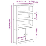Highboard 80x35x154 cm Solid Wood Pine - Extra Image