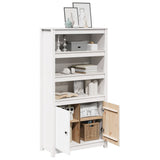 Highboard White 80x35x154 cm Solid Wood Pine - Top-Down View