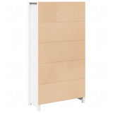 Highboard White 80x35x154 cm Solid Wood Pine - Low Angle