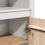 Highboard White 80x35x154 cm Solid Wood Pine - Extra Image