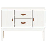 Sideboard White 110x40x78 cm Solid Wood Pine - 45-Degree Angle