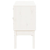 Sideboard White 110x40x78 cm Solid Wood Pine - Close-Up Angle