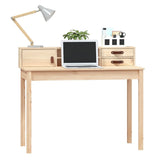 Desk 110x50x93 cm Solid Wood Pine - Top-Down View
