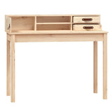 Desk 110x50x93 cm Solid Wood Pine - Rear View