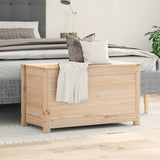 Storage Box 80x40x45.5 cm Solid Wood Pine - Side View