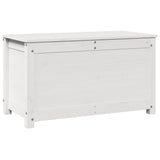 Storage Box White 80x40x45.5 cm Solid Wood Pine - Front View