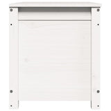 Storage Box White 80x40x45.5 cm Solid Wood Pine - Rear View