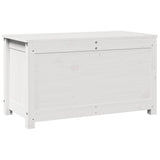 Storage Box White 80x40x45.5 cm Solid Wood Pine - Close-Up Angle