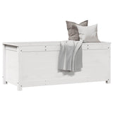 Storage Box White 110x50x45.5 cm Solid Wood Pine - Top-Down View