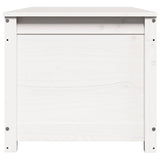 Storage Box White 110x50x45.5 cm Solid Wood Pine