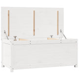 Storage Box White 110x50x45.5 cm Solid Wood Pine - Extra Image