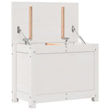 Storage Box White 60x32x45.5 cm Solid Wood Pine