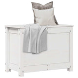 Storage Box White 60x32x45.5 cm Solid Wood Pine