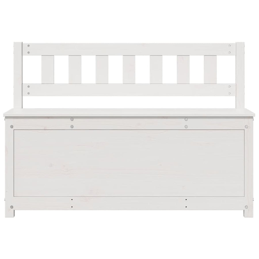 Bench White 110x41x76.5 cm Solid Wood Pine