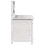 Bench White 110x41x76.5 cm Solid Wood Pine