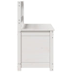 Bench White 110x41x76.5 cm Solid Wood Pine