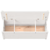 Bench White 110x41x76.5 cm Solid Wood Pine - Low Angle
