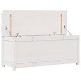 Bench White 110x41x76.5 cm Solid Wood Pine