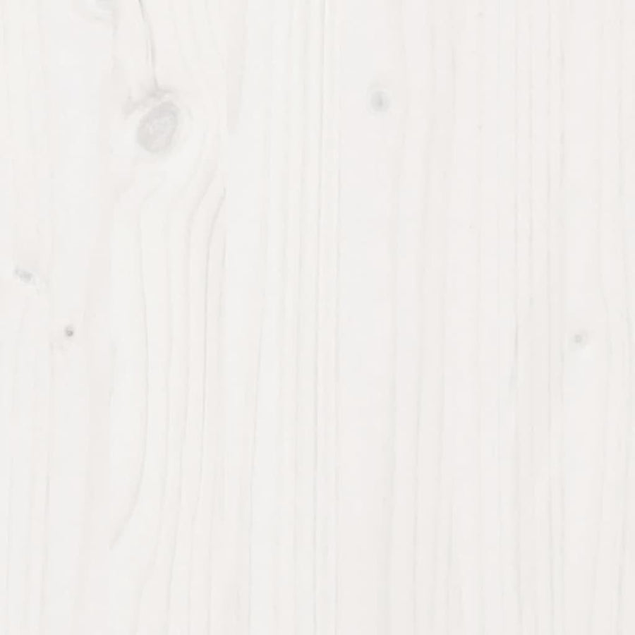 Bench White 110x41x76.5 cm Solid Wood Pine