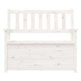 Bench White 112.5x51.5x96.5 cm Solid Wood Pine - Rear View