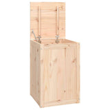 Laundry Box 44x44x66 cm Solid Wood Pine - Front View