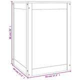 Laundry Box 44x44x66 cm Solid Wood Pine - Extra Image