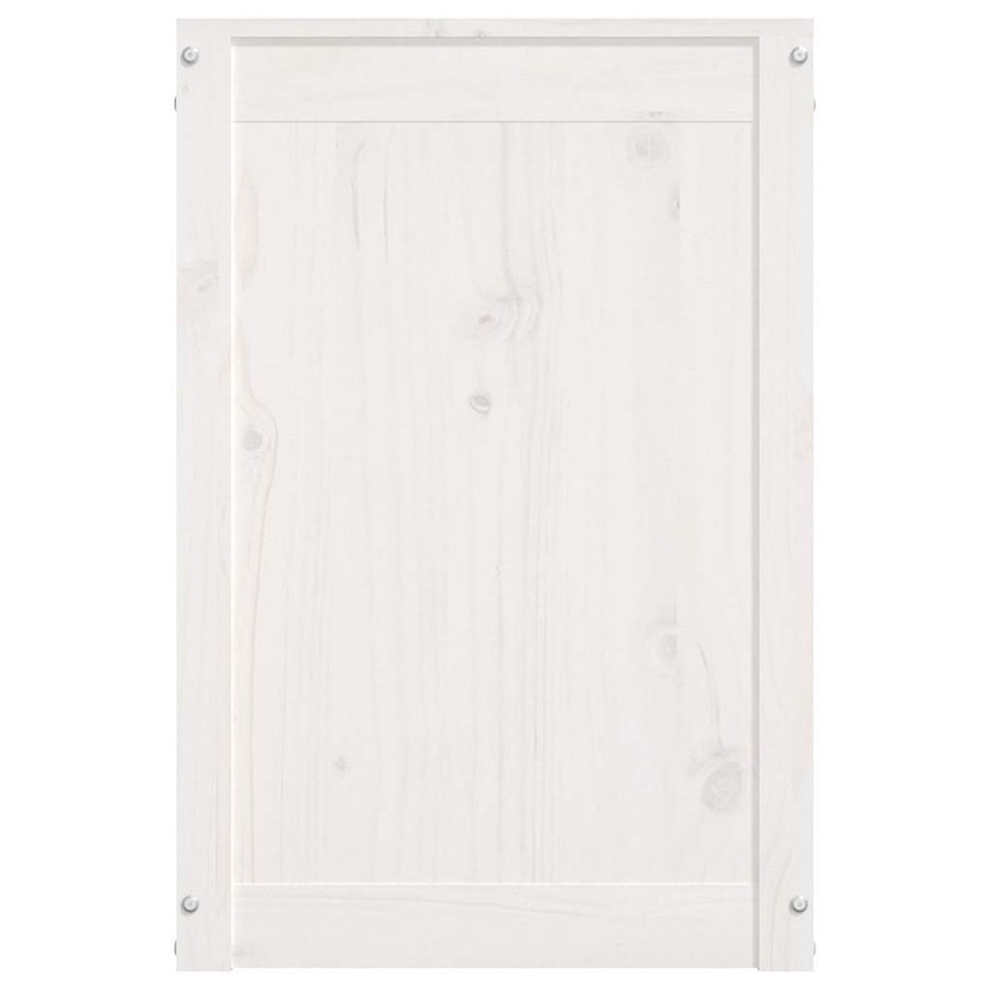 Laundry Box White 88.5x44x66 cm Solid Wood Pine