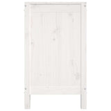 Laundry Box White 88.5x44x76 cm Solid Wood Pine